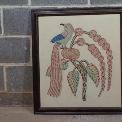 Vintage Ethan Allen Textile Wall Decor