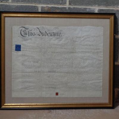 William Henry Duke of Portland Indentured Receipt