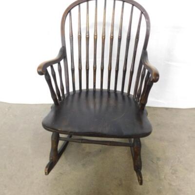 Antique Pennsylvania Windsor Petite Rocking Chair
