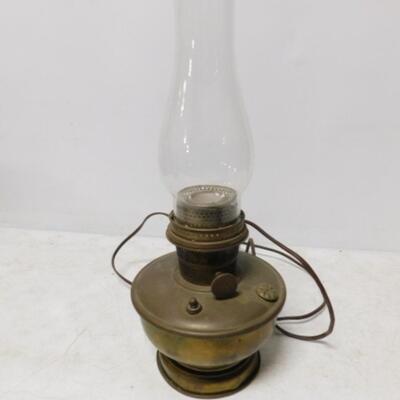 Vintage Brass Aladdin Oil Lamp Converted to Electric
