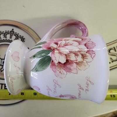 4pc AMOUR HAND PAINTED DISH SET