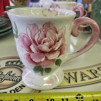 4pc AMOUR HAND PAINTED DISH SET