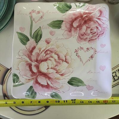 4pc AMOUR HAND PAINTED DISH SET