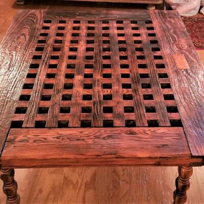 Lot #253  Coffee Table made from Sailing Ship element - presentation piece