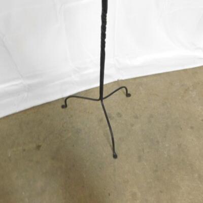 Wrought Iron Double Arm Candlestick Stand