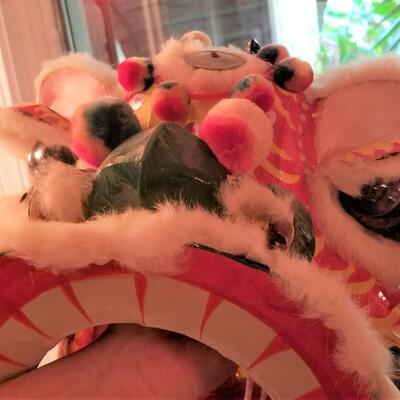 Lot #260  Papier Mache Dragon mask with mechanicals
