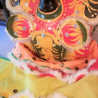 Lot #260  Papier Mache Dragon mask with mechanicals
