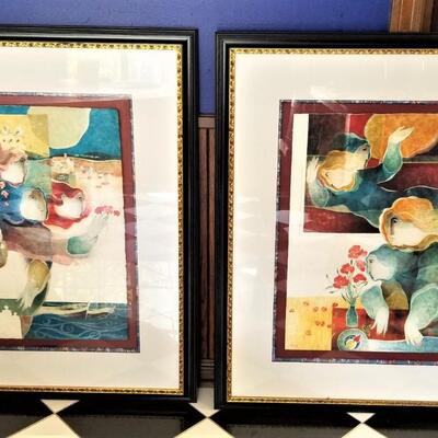 Lot #261  Fantastic Pair of ALVAR Etchings - "Carnations and Poppies" - 1987