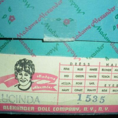 1983 Madame Alexander Lucinda Doll in Pink Satin #1535 in Original Box