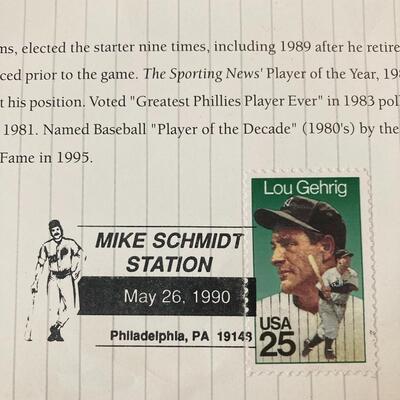1990 Mike Schmidt Station Autographed Card and Ticket RARE!