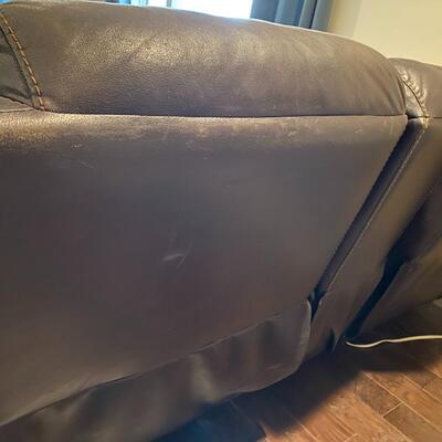 Brown Leather loveseat