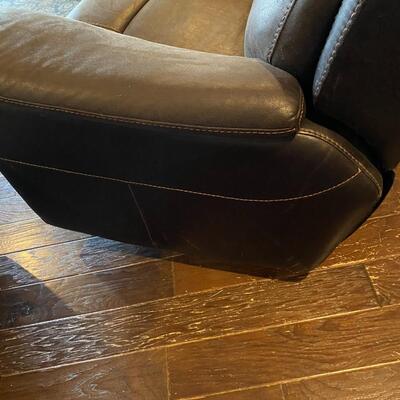 brown leather recliner/ rocker