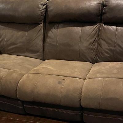 brown leather couch