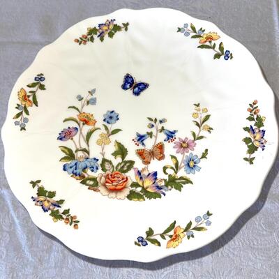 LOT 26  ANSLEY 10" PEDESTAL CAKE PASTRY STAND COTTAGE GARDEN ENGLAND