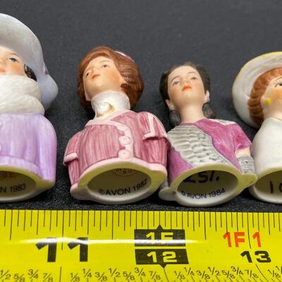 THIMBLE BUNDLE #17 - 1980S AVON LADY BISQUE BUST