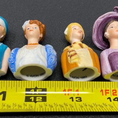 THIMBLE BUNDLE #17 - 1980S AVON LADY BISQUE BUST