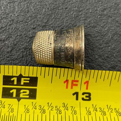 VINTAGE STERLING SILVER LIBERTY BELL THIMBLE - SIMONS BROTHERS