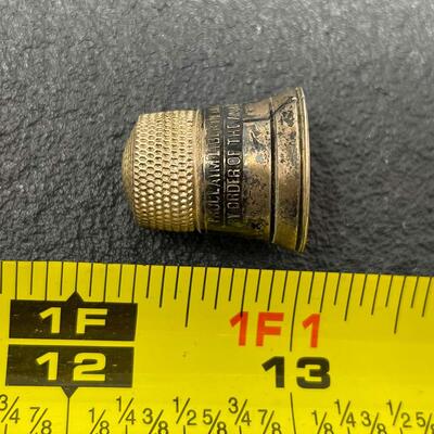 VINTAGE STERLING SILVER LIBERTY BELL THIMBLE - SIMONS BROTHERS