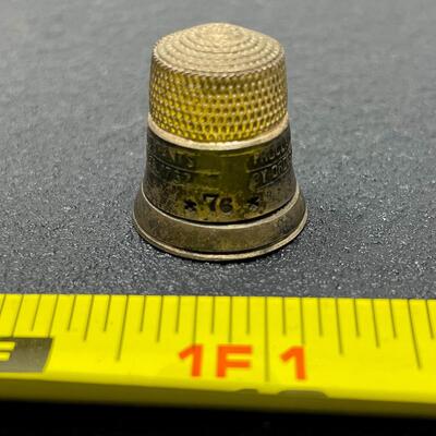 VINTAGE STERLING SILVER LIBERTY BELL THIMBLE - SIMONS BROTHERS
