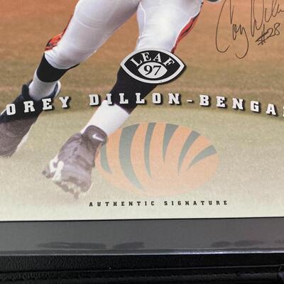Corey Dillon Bengals 8x10 Card with Autograph