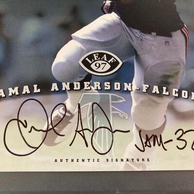 Jamal Anderson Falcons 8x10 Signed Card