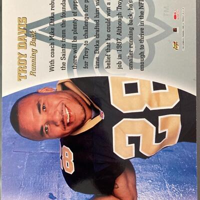 Troy Davis Saints Autographed 8x10 Football Card