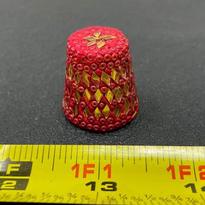 VINTAGE BEADED INDIA THIMBLE
