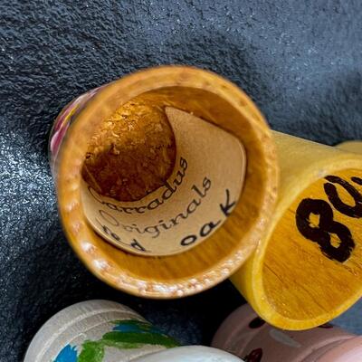 THIMBLE BUNDLE #28 - HAND-PAINTED WOODEN