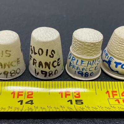 THIMBLE BUNDLE #29 - FRANCE, HAND-PAINTED & UNGLAZED
