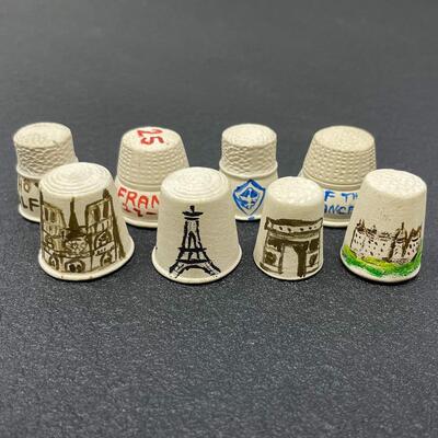 THIMBLE BUNDLE #29 - FRANCE, HAND-PAINTED & UNGLAZED