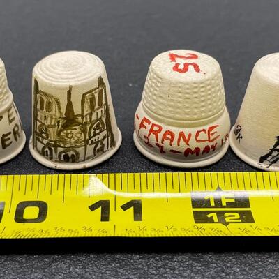 THIMBLE BUNDLE #29 - FRANCE, HAND-PAINTED & UNGLAZED