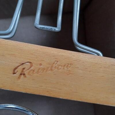 Box of Vintage Wooden Hangers