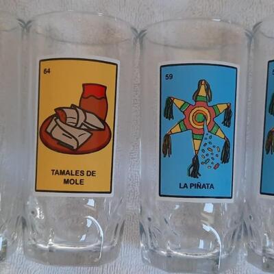 Limited Edition Dona Maria Crisa Glasses  LOTERIA MEXICAN BINGO Two Designs