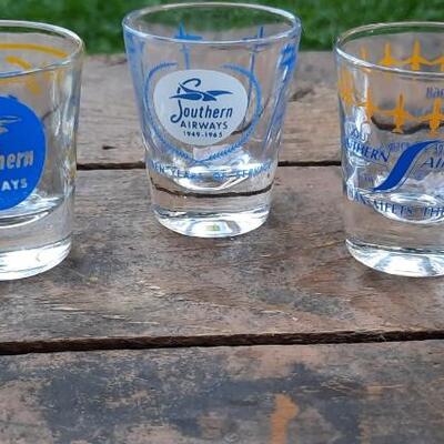 Vintage Airline Shot Glasses