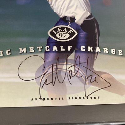 Eric Metcalf 8x10 Chargers Card with Signature