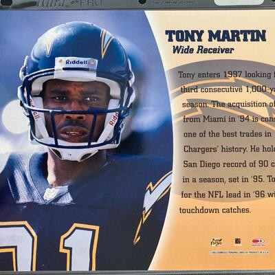 Tom Martin Autograph 8x10 Chargers Football Card