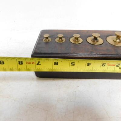 Brass Weights Once Measurement Up to One Pound