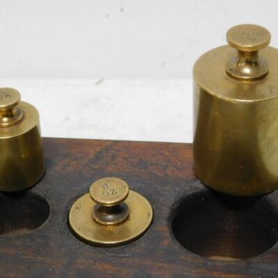 Brass Weights Once Measurement Up to One Pound