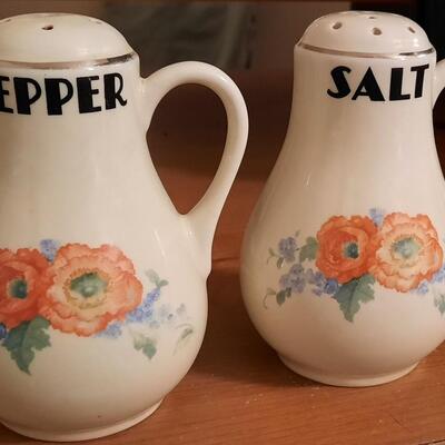1930's Hall Pottery Salt and Pepper Shakers