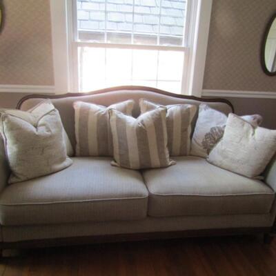 Modern Made Victorian Style Camelback Sofa