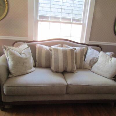Modern Made Victorian Style Camelback Sofa
