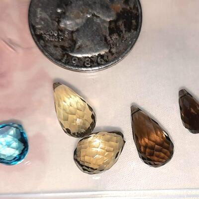 Faceted Teardrop Semi Precious Stones