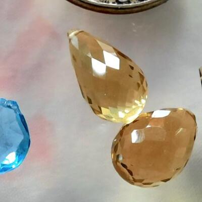 Faceted Teardrop Semi Precious Stones