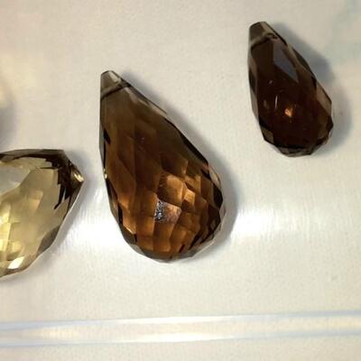 Faceted Teardrop Semi Precious Stones