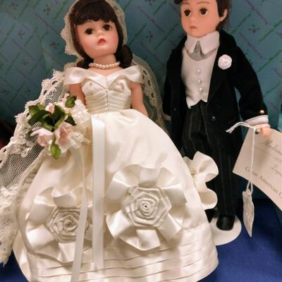 1996 Ltd. Edition Madame Alexander John and Jackie Kennedy Wedding dolls.  Made one year.  Rare!