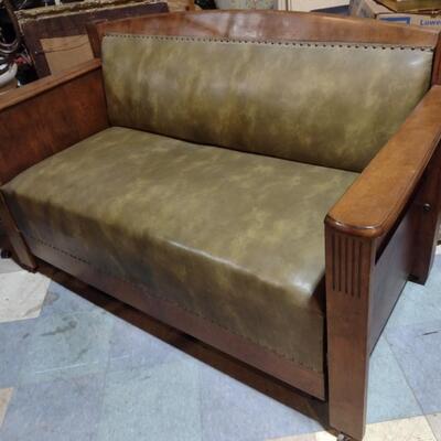 Antique Pullman Stickley Arts and Crafts Mission Style Sleeper Sofa