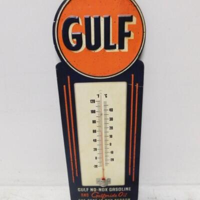 Gulf Metal Wall Thermometer Reproduction