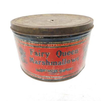 Antique Fairy Queen Marshmallows Tin Can