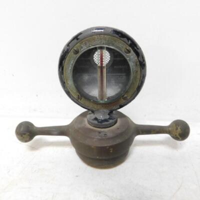 Antique Moto-Meter Radiator Cap and Thermometer