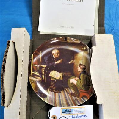 1988 The Veteran Collectible Norman Rockwell PLATE COA #10341H